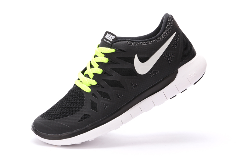 Nouveau Nike Free 5.0 femmes noir de blanc vert (1)